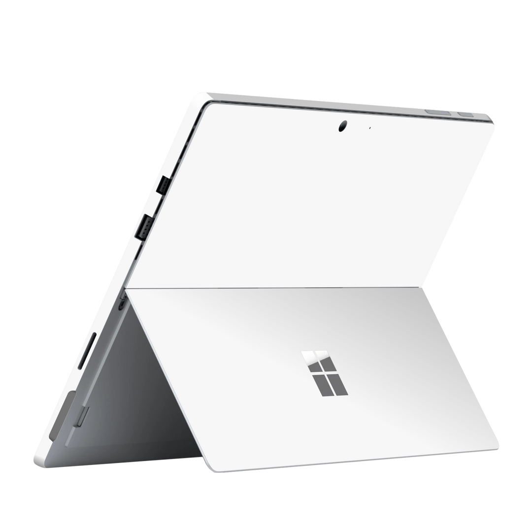 Microsoft Surface Pro (2017) Gloss Glossy Jet White Skin Wrap Sticker Decal Cover Protector by EasySkinz