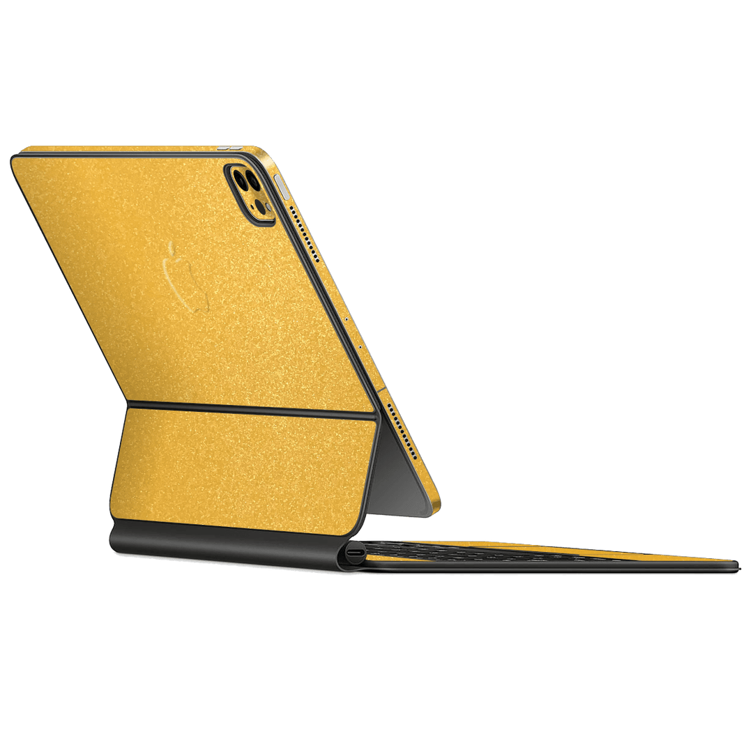 Magic Keyboard for iPad Pro 12.9" M1 (5th Gen, 2021) Yellow Metallic Matt Matte Skin Wrap Sticker Decal Cover Protector by EasySkinz | EasySkinz.com