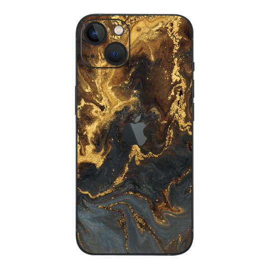 iPhone 13 mini Print Printed Custom Signature AGATE GEODE Gold in the Veins Skin Wrap Sticker Decal Cover Protector by EasySkinz