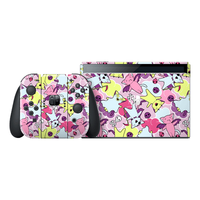 Nintendo Switch OLED SIGNATURE Kawaii Cats and Skulls Skin