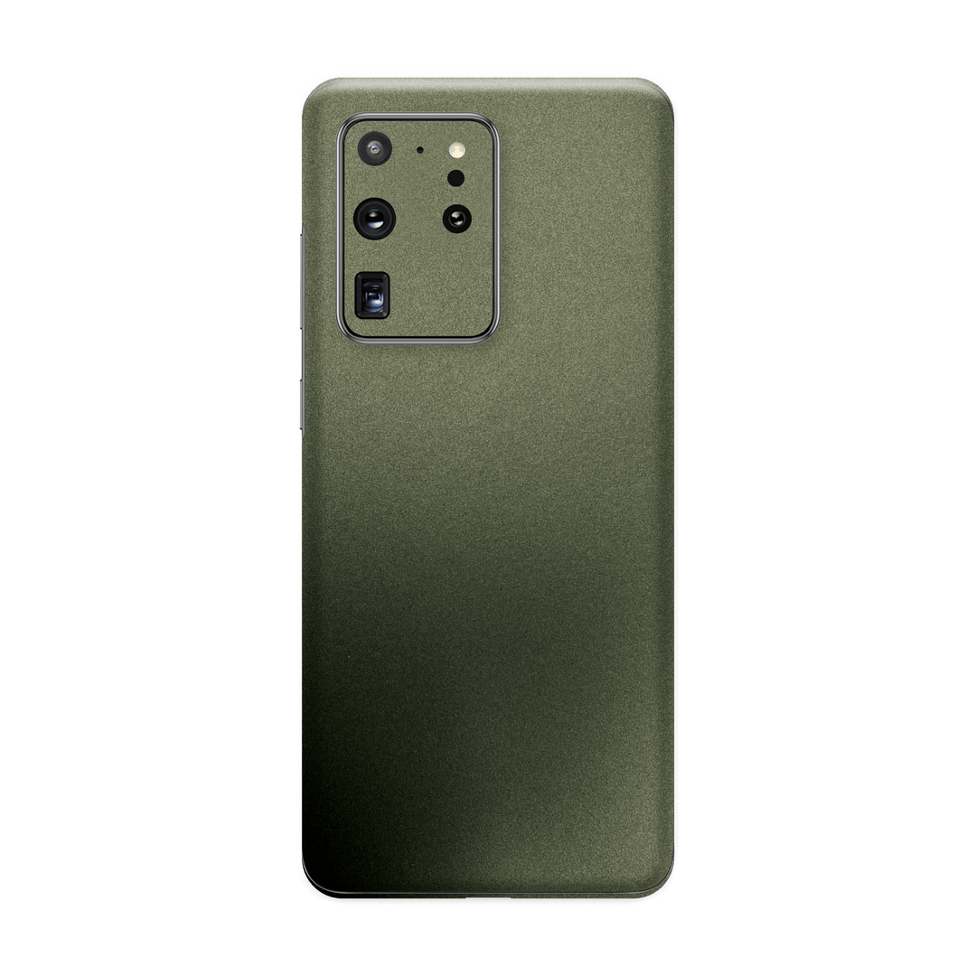 Samsung Galaxy S20 ULTRA Military Green Matt Matte Metallic Skin Wrap Sticker Decal Cover Protector by EasySkinz
