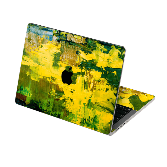 MacBook PRO 14" (2021/2023) Print Printed Custom Signature Santa Barbara Landscape in Green and Yellow Skin Wrap Sticker Decal Cover Protector by EasySkinz | EasySkinz.com