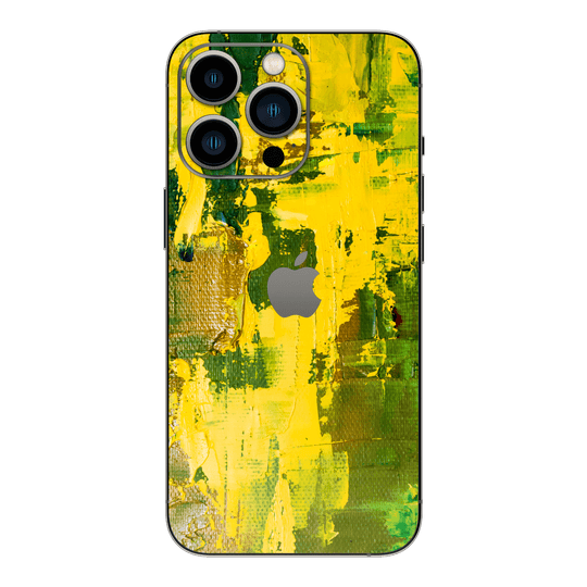 iPhone 14 PRO SIGNATURE Santa Barbara Green and Yellow Painting Skin - Premium Protective Skin Wrap Sticker Decal Cover by QSKINZ | Qskinz.com