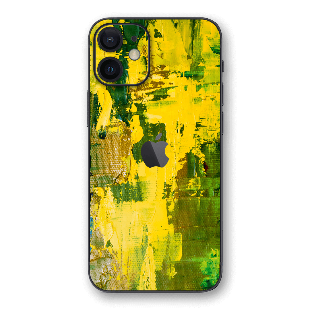 iPhone 12 SIGNATURE Santa Barbara Green and Yellow Painting Skin - Premium Protective Skin Wrap Sticker Decal Cover by QSKINZ | Qskinz.com