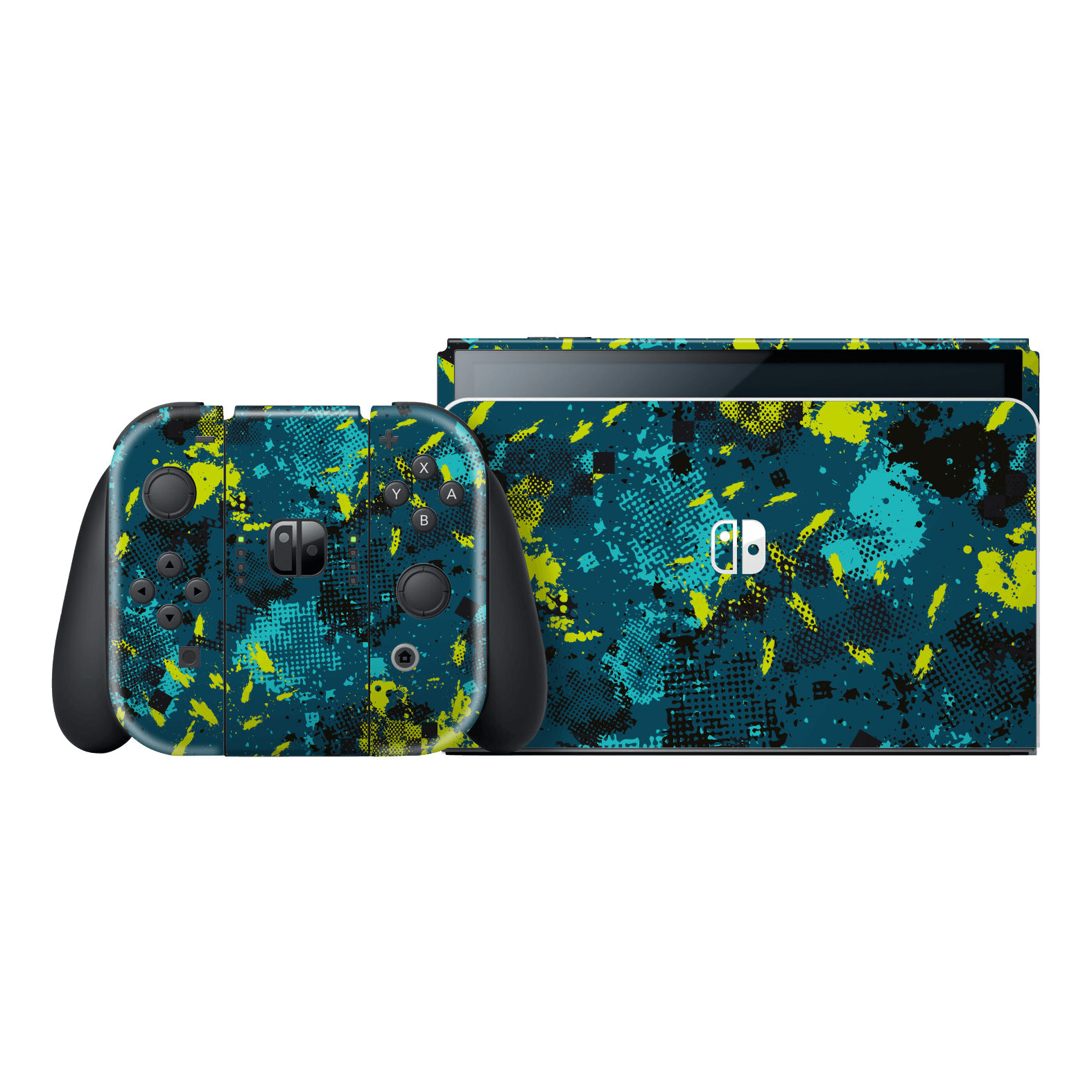 Nintendo Switch OLED Sea Texture Abstract Camouflage Skin, Wrap