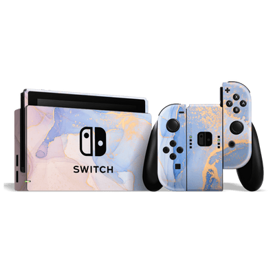 Nintendo SWITCH SIGNATURE AGATE GEODE Pastel-Gold Skin