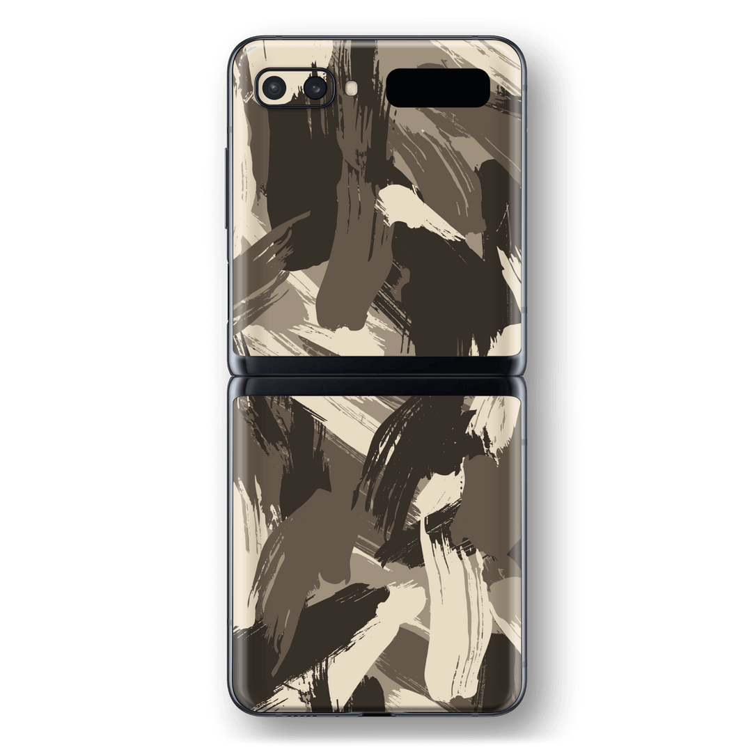 Samsung Galaxy Z Flip 5G Print Printed Custom SIGNATURE Camouflage DESERT Skin Wrap Sticker Decal Cover Protector by EasySkinz