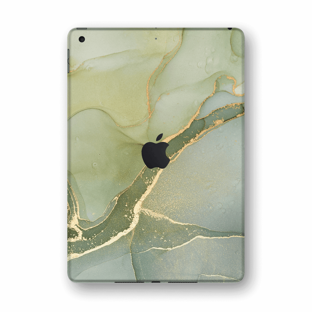 iPad 10.2" (8th Gen, 2020) SIGNATURE AGATE GEODE Green-Gold Skin Wrap Sticker Decal Cover Protector by EasySkinz
