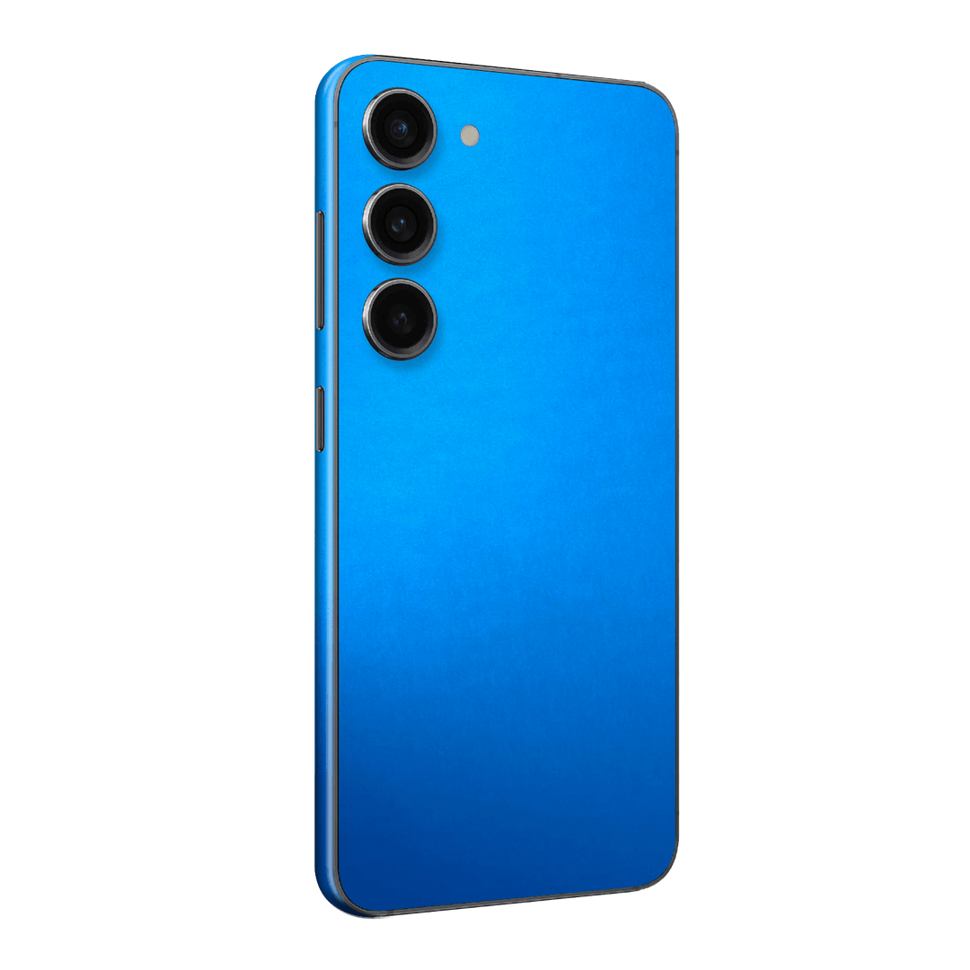 Samsung Galaxy S23+ PLUS Satin Blue Metallic Matt Matte Skin Wrap Sticker Decal Cover Protector by EasySkinz | EasySkinz.com