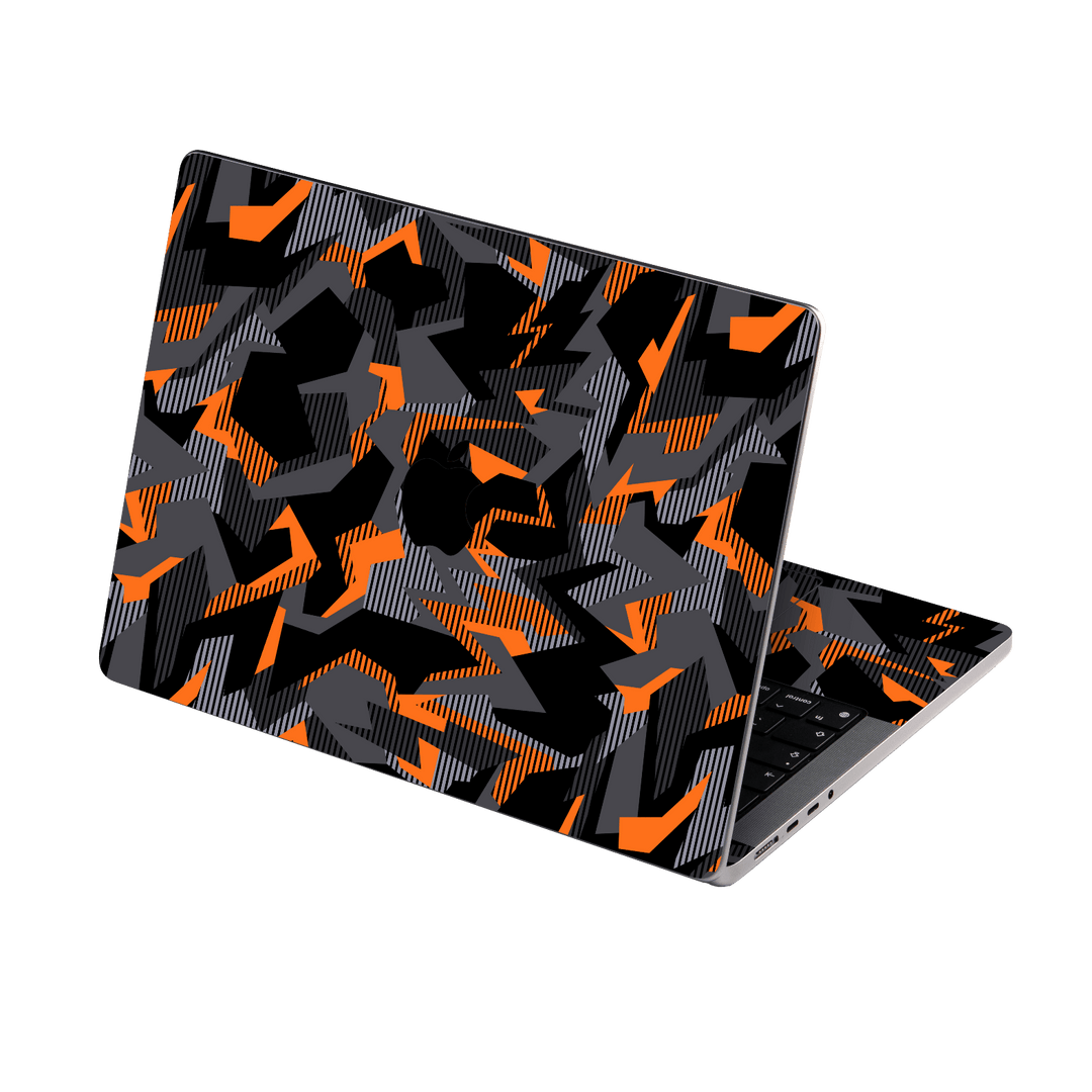 MacBook PRO 14" (2021/2023) Print Printed Custom Signature Sharp-Edged Orange Camo Camouflage Skin Wrap Sticker Decal Cover Protector by EasySkinz | EasySkinz.com