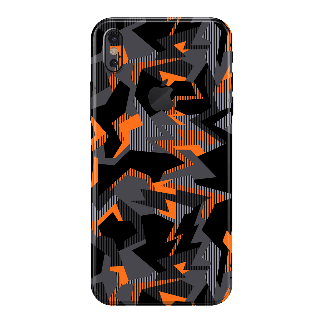 iPhone XS MAX Print Printed Custom SIGNATURE Sharp-Edged Orange Camo Camouflage Skin Wrap Sticker Decal Cover Protector by EasySkinz | EasySkinz.com