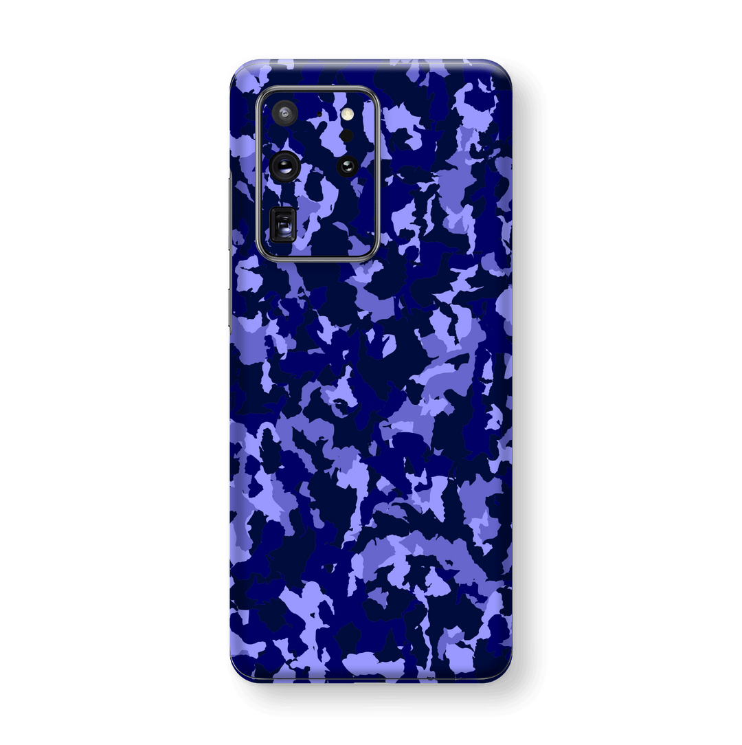 Samsung Galaxy S20 ULTRA Print Printed Custom SIGNATURE Camouflage Navy-Purple Skin Wrap Sticker Decal Cover Protector by EasySkinz