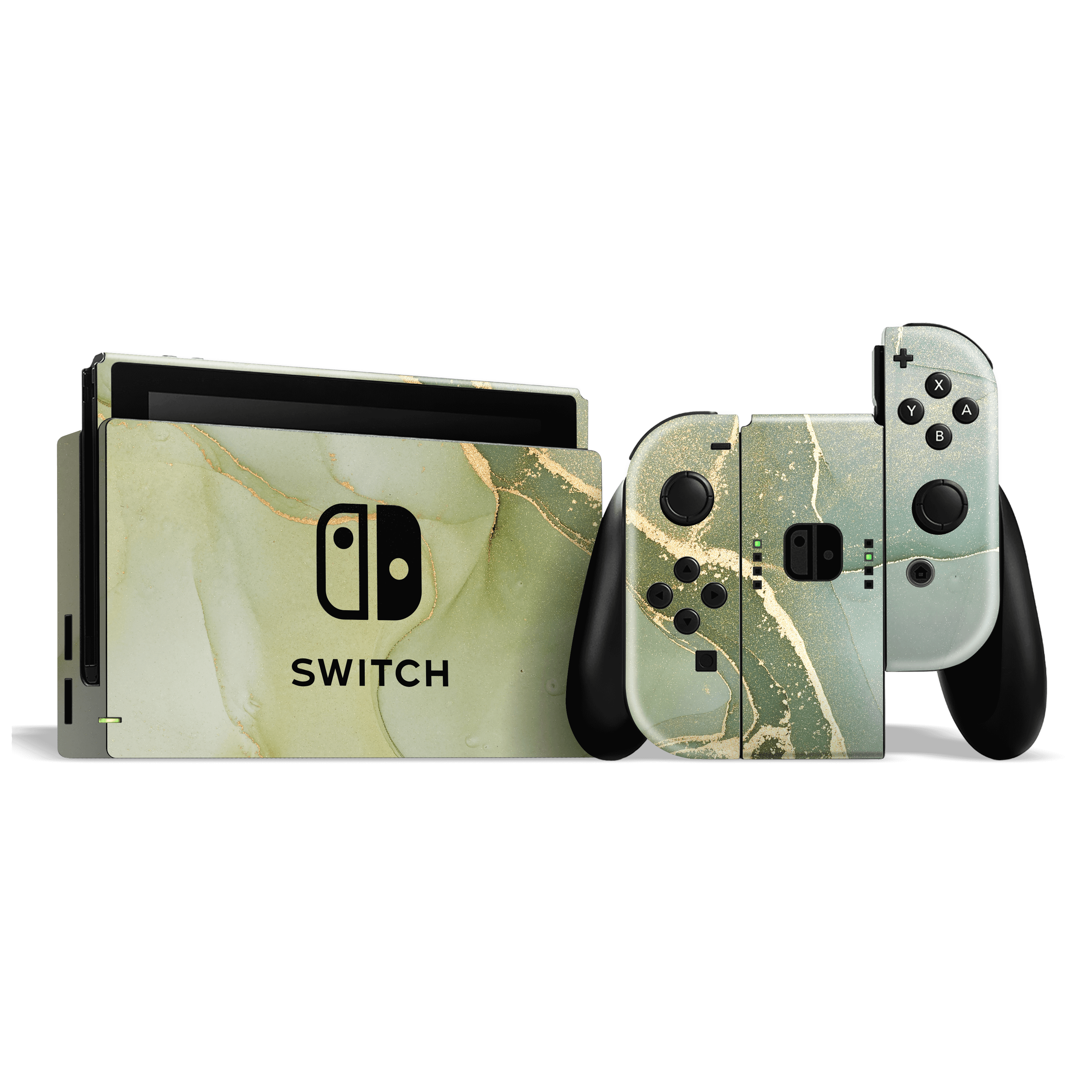 Nintendo SWITCH SIGNATURE AGATE GEODE Gold Skin