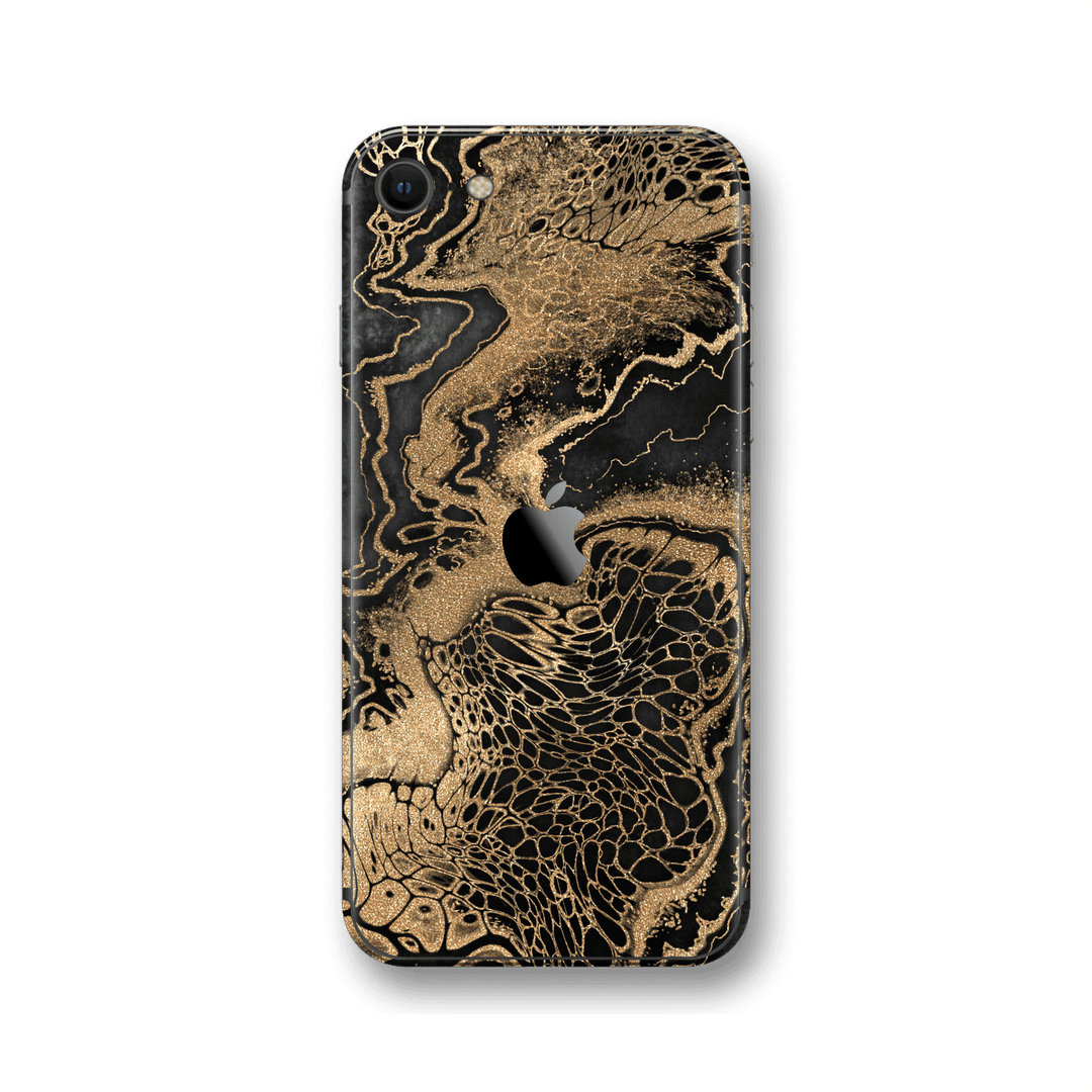 iPhone SE (2020) SIGNATURE LIQUID GOLD Veins Skin, Wrap, Decal, Protector, Cover by EasySkinz | EasySkinz.com