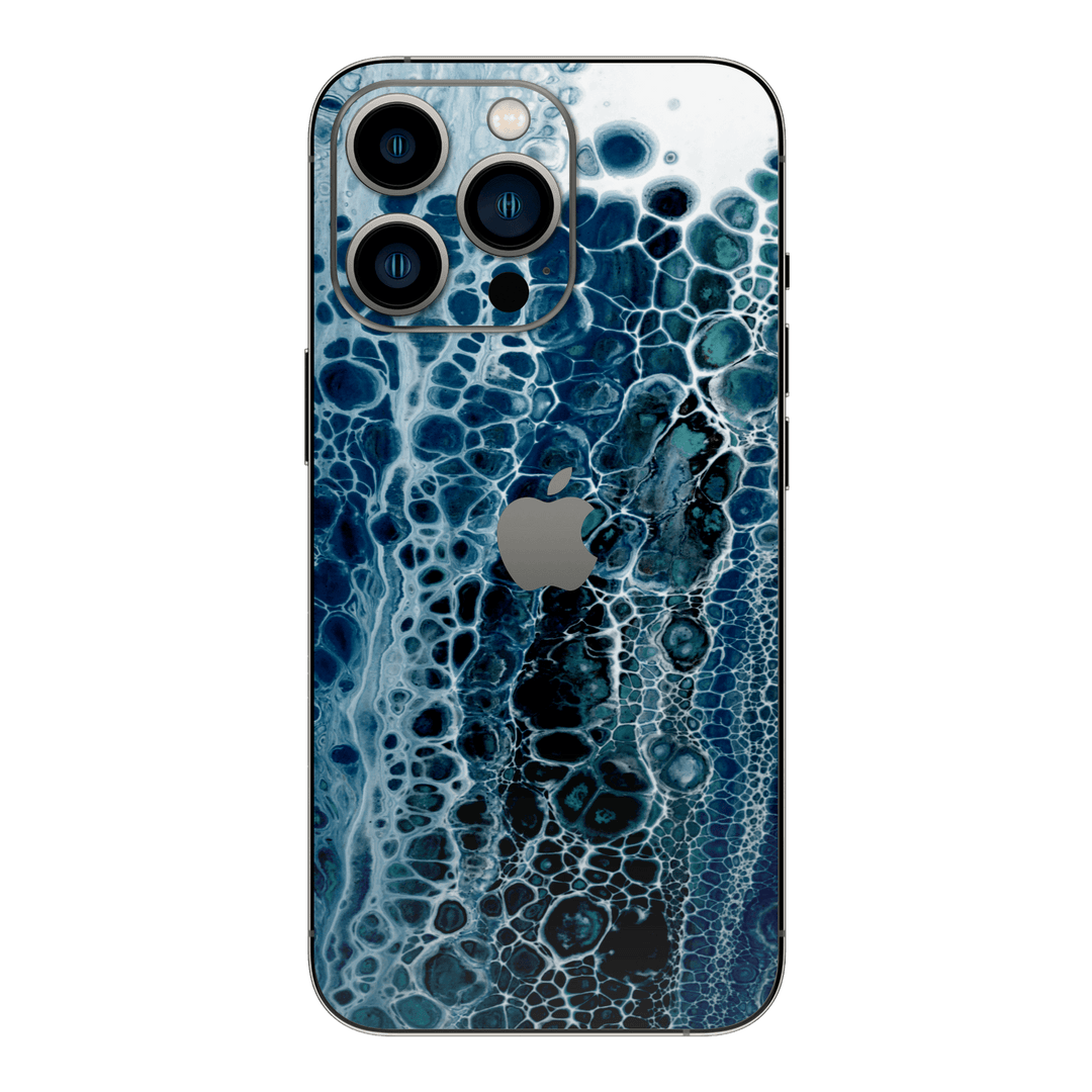 iPhone 14 Pro MAX Print Printed Custom Signature Agate Geode Okeanos Blue Ocean Skin Wrap Sticker Decal Cover Protector by EasySkinz