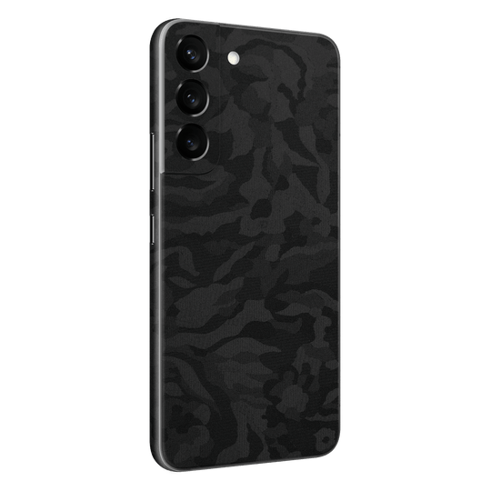 Samsung Galaxy S22+ PLUS Luxuria BLACK 3D Textured Camo Camouflage Skin Wrap Decal Cover Protector by EasySkinz | EasySkinz.com