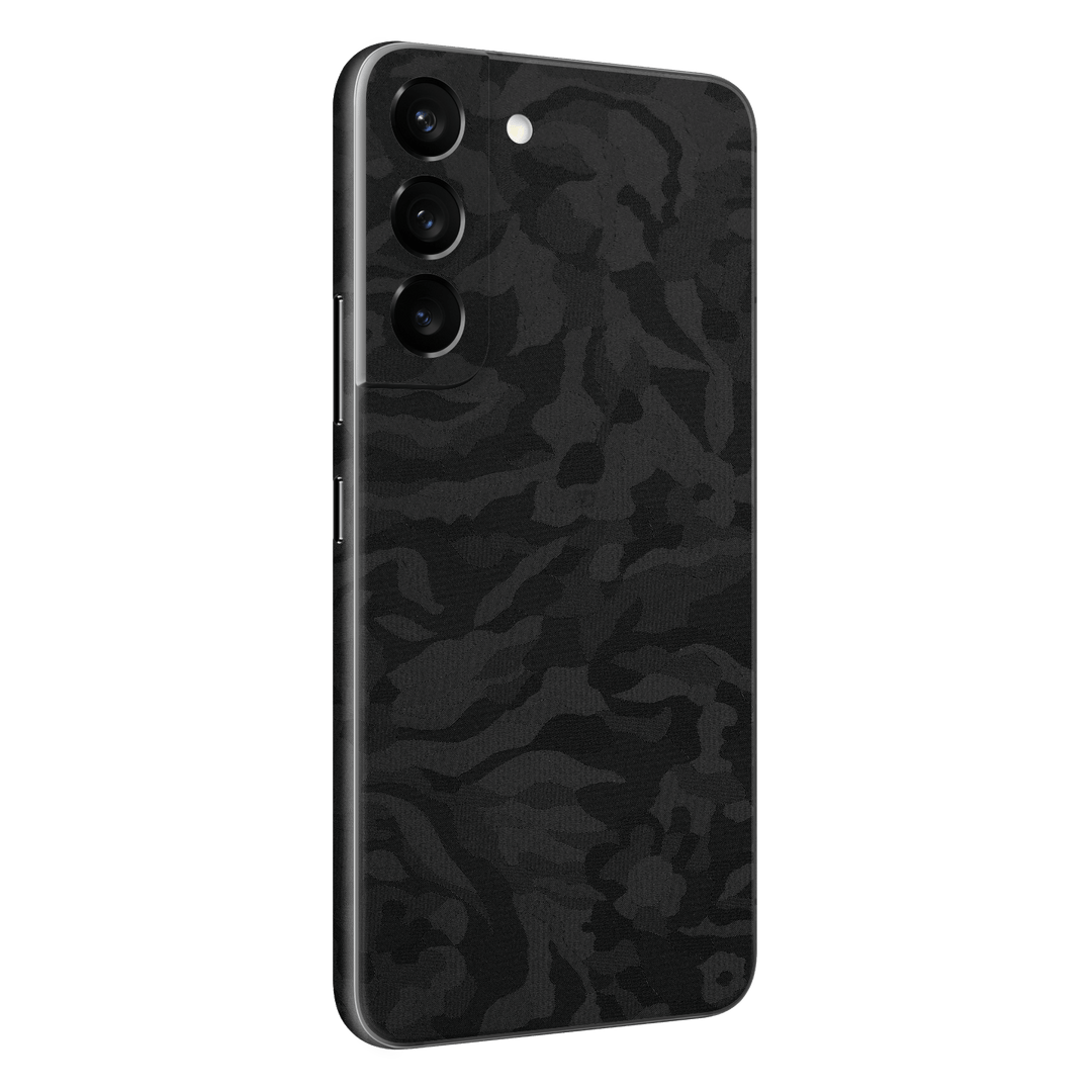 Samsung Galaxy S22 Luxuria BLACK 3D Textured Camo Camouflage Skin Wrap Decal Cover Protector by EasySkinz | EasySkinz.com