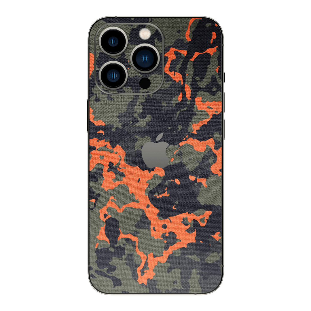 iPhone 14 Pro MAX Print Printed Custom Signature Green and Soft Orange Camo Skin Wrap Sticker Decal Cover Protector by EasySkinz