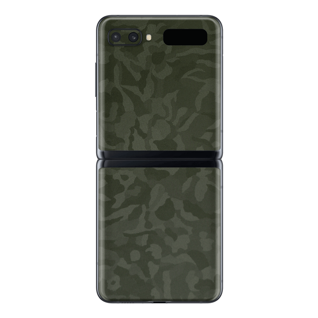 Samsung Galaxy Z Flip Luxuria Green Camo Camouflage 3D Textured Skin Wrap Sticker Decal Cover Protector by EasySkinz