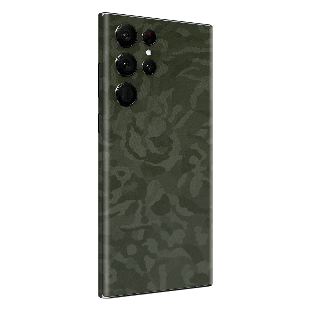 Samsung Galaxy S22 ULTRA Luxuria Green 3D Textured Camo Camouflage Skin Wrap Decal Cover Protector by EasySkinz | EasySkinz.com