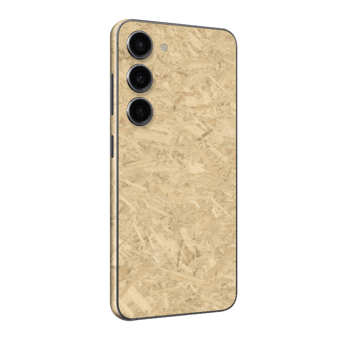 Samsung Galaxy S23 Luxuria Chipboard Wood Wooden Skin Wrap Sticker Decal Cover Protector by EasySkinz | EasySkinz.com