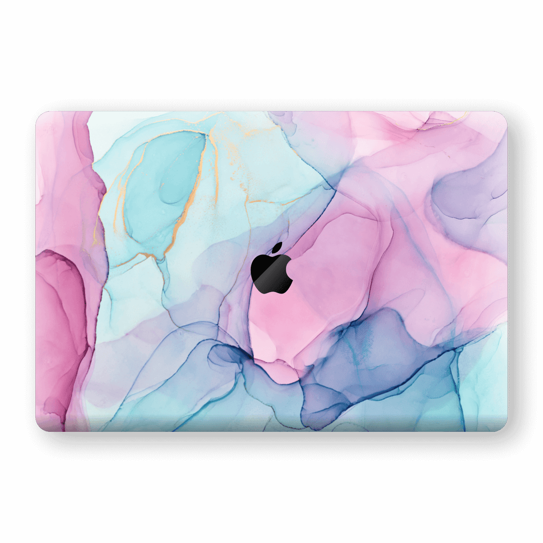 MacBook PRO 16" (2019) Print Custom Signature Pink-Blue CRYSTAL Skin Wrap Decal by EasySkinz