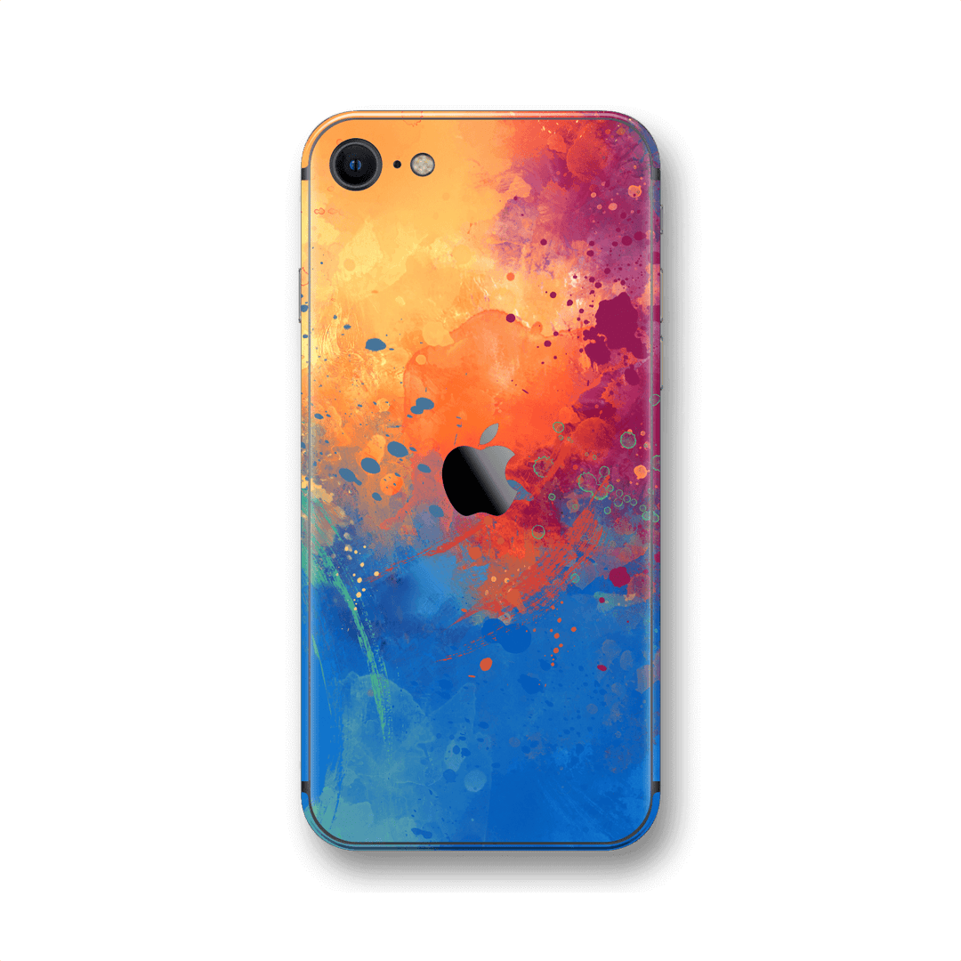 iPhone SE (2020) Print Printed Custom SIGNATURE SUNSET Watercolour Skin Wrap Sticker Decal Cover Protector by EasySkinz