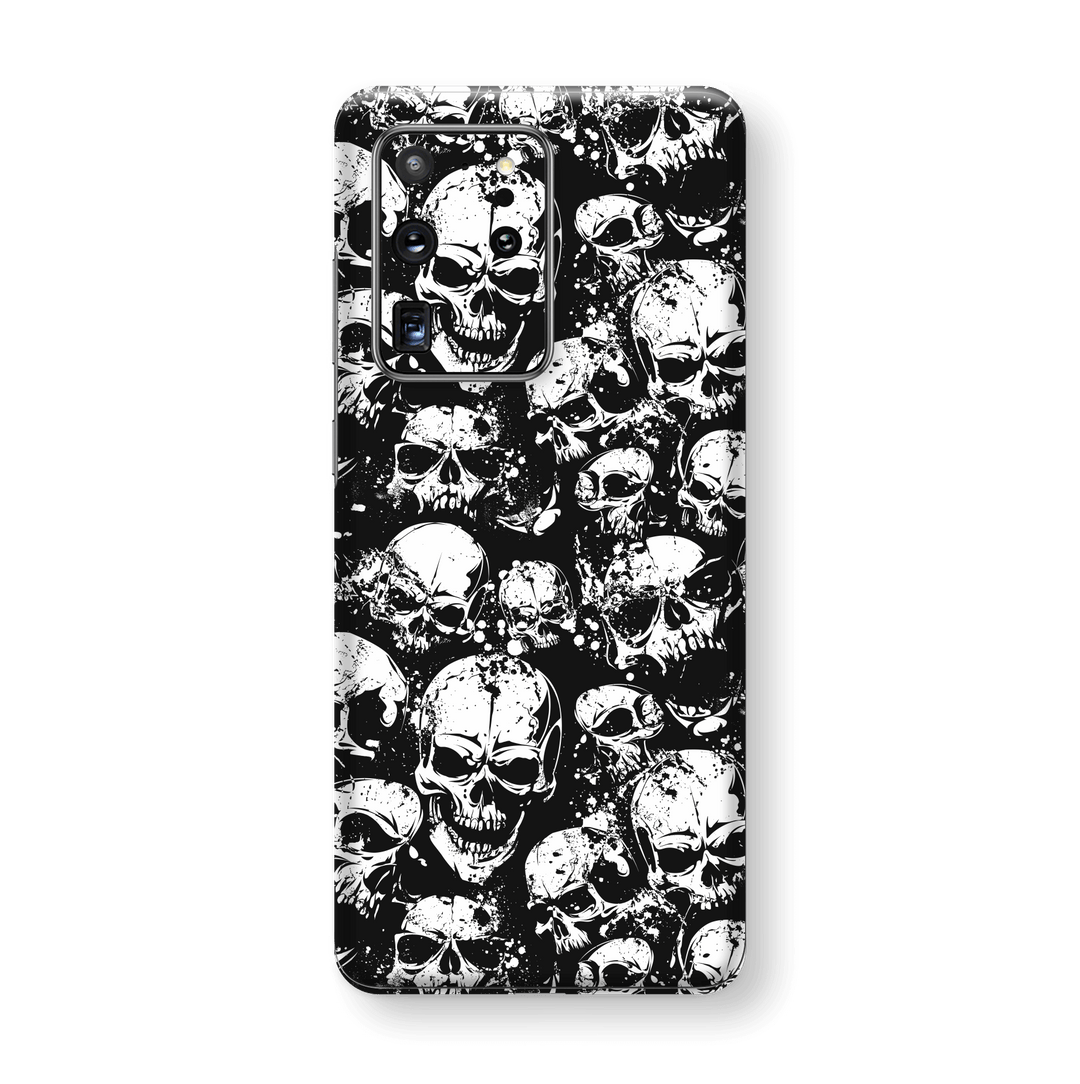Samsung Galaxy S20 ULTRA SIGNATURE Black and White Horror Skull Skulls Skin, Wrap, Decal, Protector, Cover by EasySkinz | EasySkinz.com