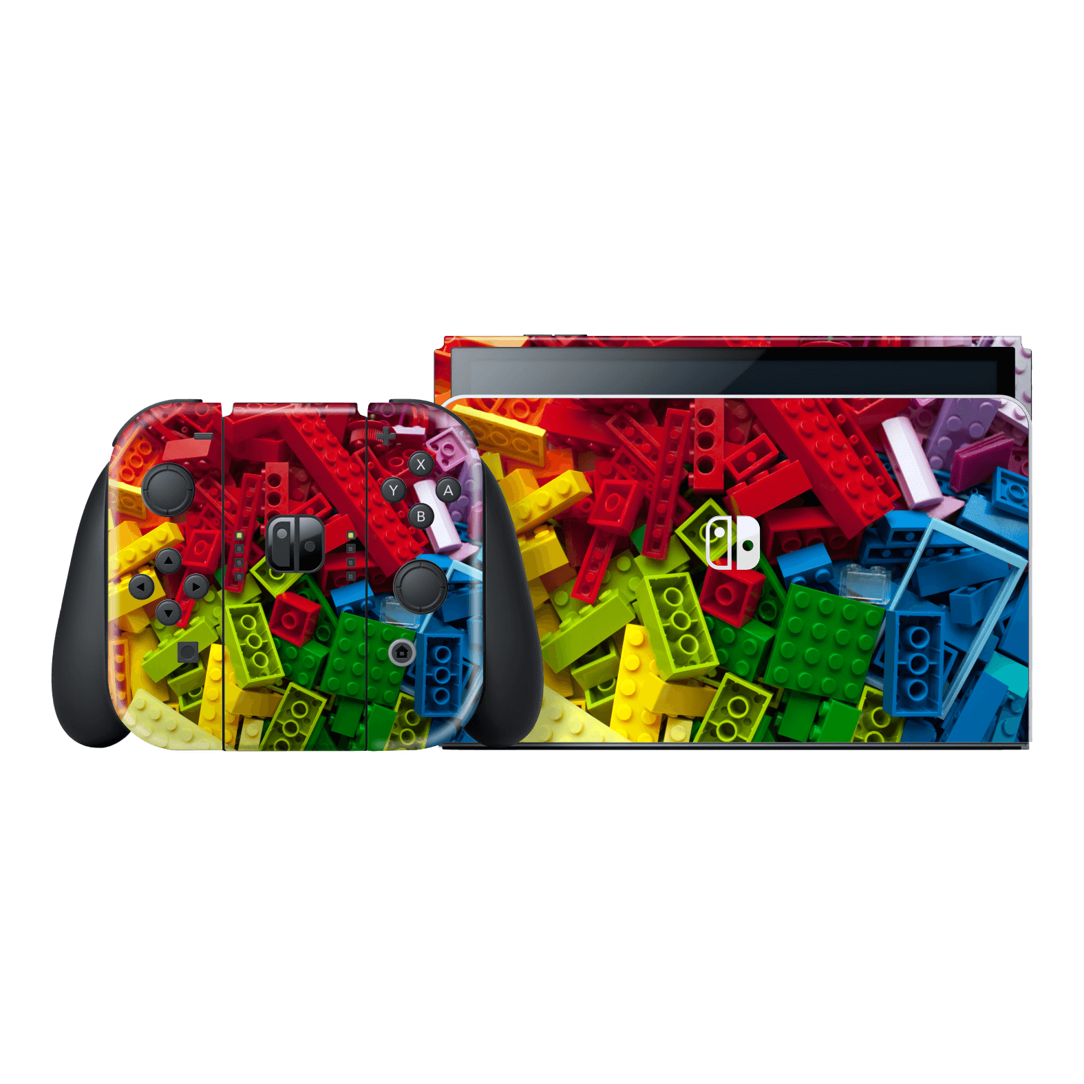 Nintendo Switch OLED Print Printed Custom Signature Blocks Destruction Skin Wrap Sticker Decal Cover Protector by EasySkinz | EasySkinz.com