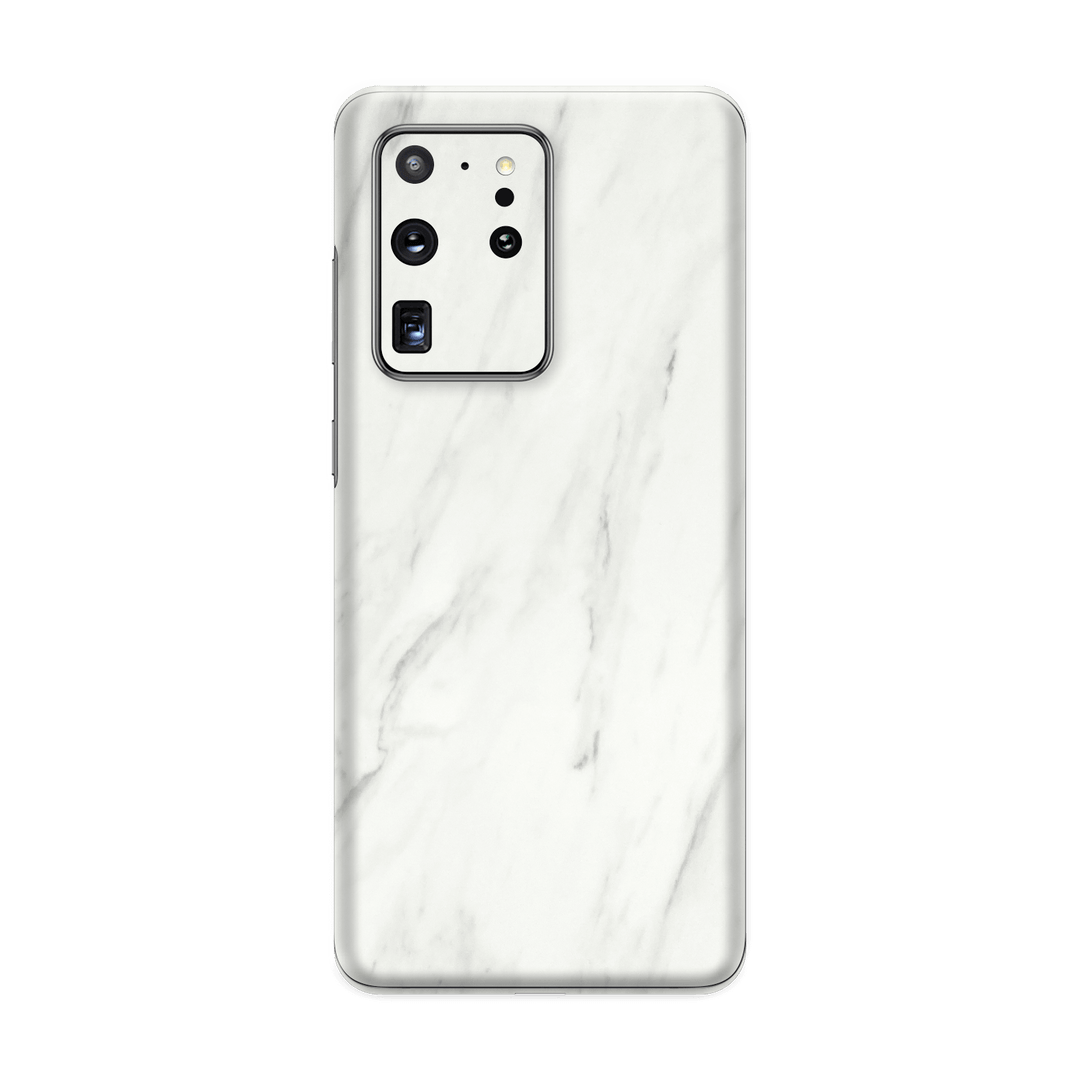 Samsung Galaxy S20 ULTRA Luxuria White Marble Skin Wrap Sticker Decal Cover Protector by EasySkinz