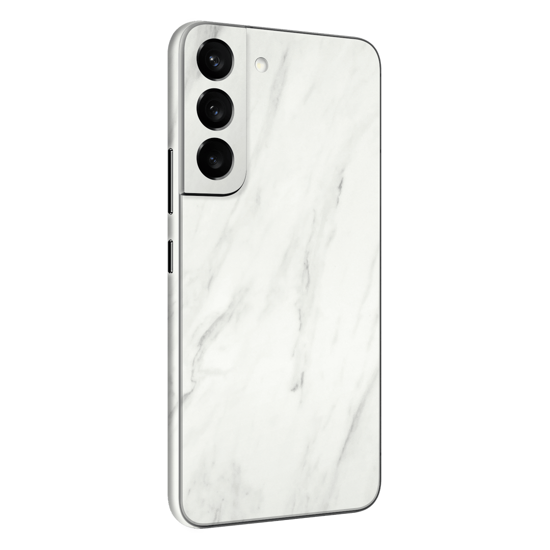 Samsung Galaxy S22+ PLUS Luxuria White MARBLE Stone Skin Wrap Decal Cover Protector by EasySkinz | EasySkinz.com