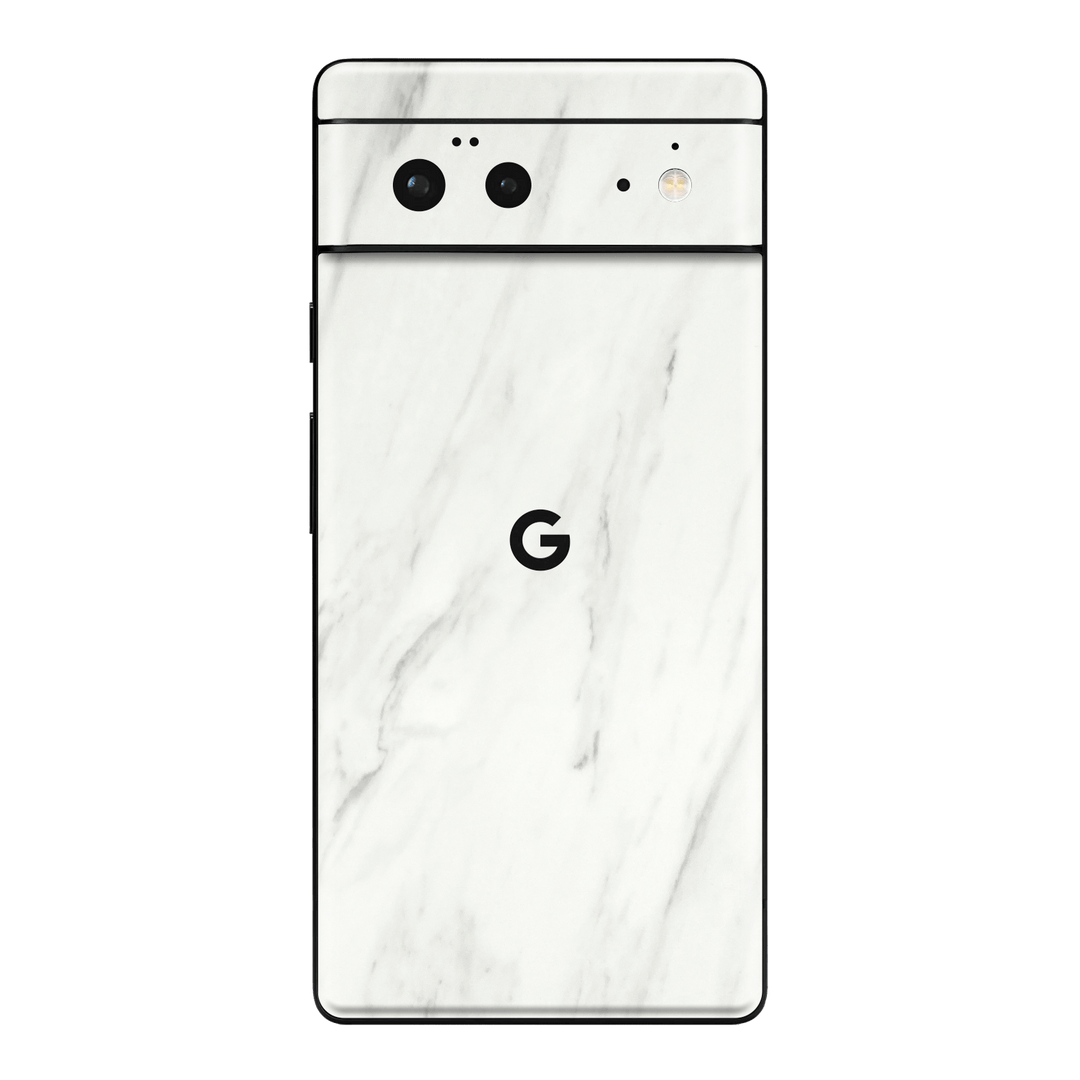 Google Pixel 6 Luxuria White MARBLE Stone Skin Wrap Sticker Decal Cover Protector by EasySkinz | EasySkinz.com