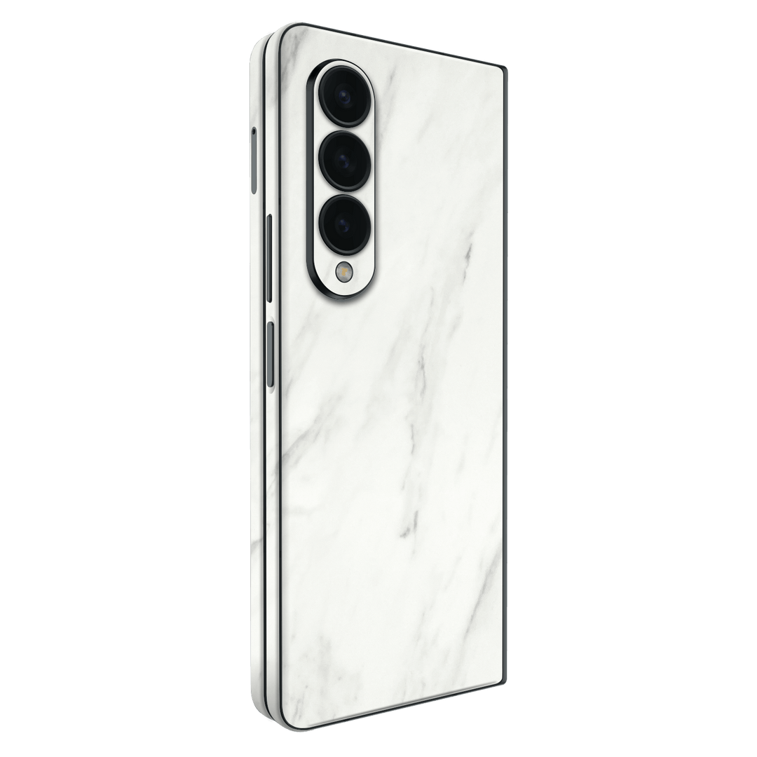 Samsung Galaxy Z Fold 4 (2022) Luxuria White Marble Stone Skin Wrap Sticker Decal Cover Protector by EasySkinz | EasySkinz.com