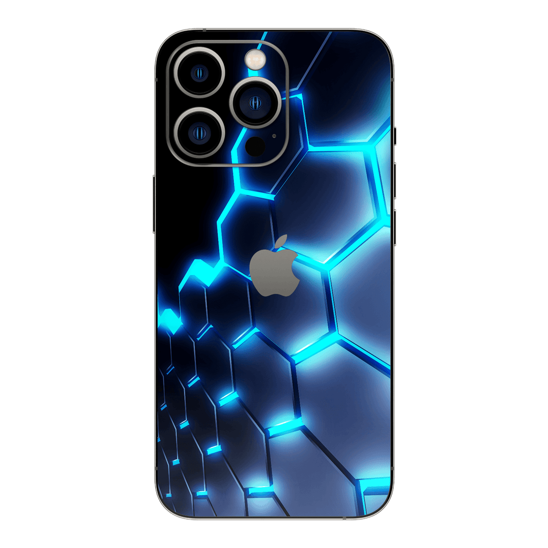 iPhone 14 PRO Print Printed Custom Signature Abstract Blue Lava Skin Wrap Sticker Decal Cover Protector by EasySkinz
