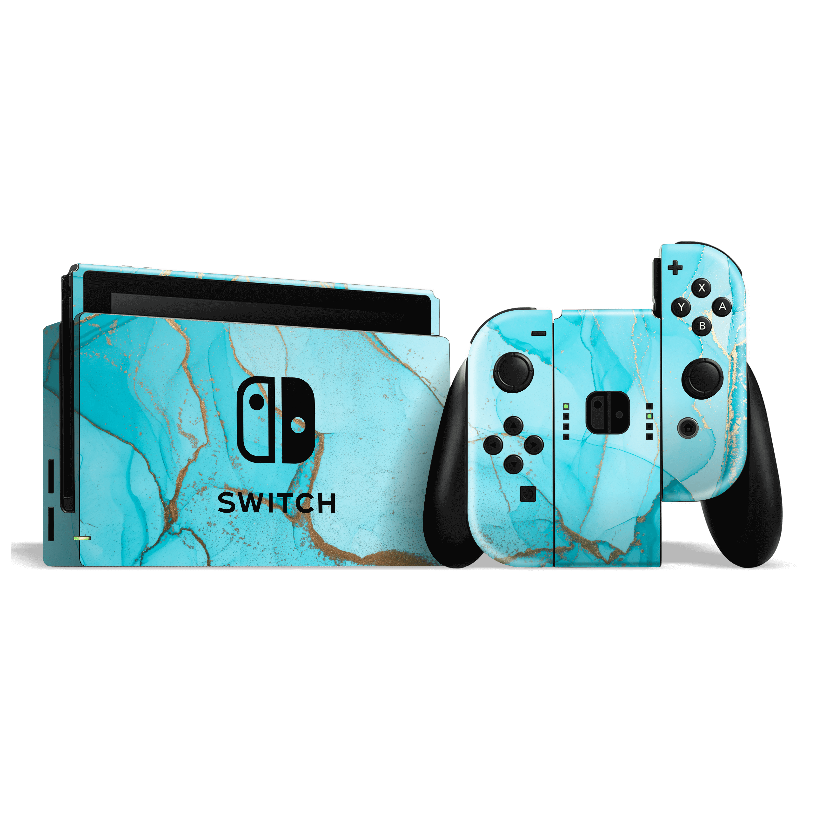 Nintendo SWITCH SIGNATURE AGATE GEODE Aqua Skin