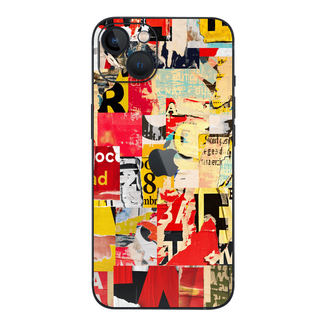 iPhone 13 Print Printed Custom Signature Retro Paper Collage Skin Wrap Sticker Decal Cover Protector by EasySkinz