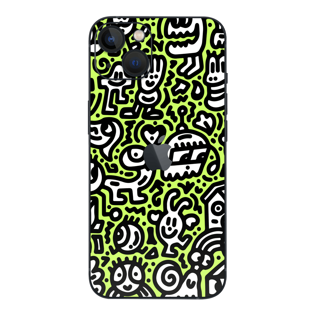 iPhone 14 Print Printed Custom Signature Green Tribal Skin Wrap Sticker Decal Cover Protector by EasySkinz