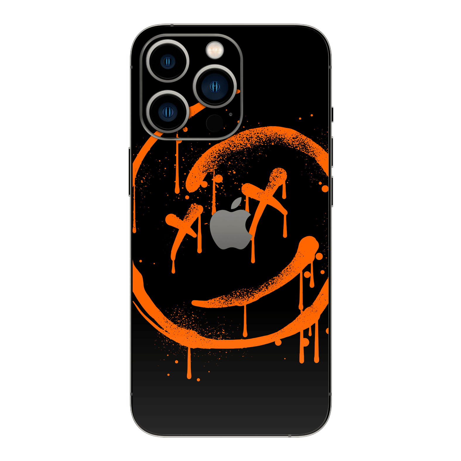 iPhone 13 PRO SIGNATURE Orange Paint on Black Skin - Premium Protective Skin Wrap Sticker Decal Cover by QSKINZ | Qskinz.com