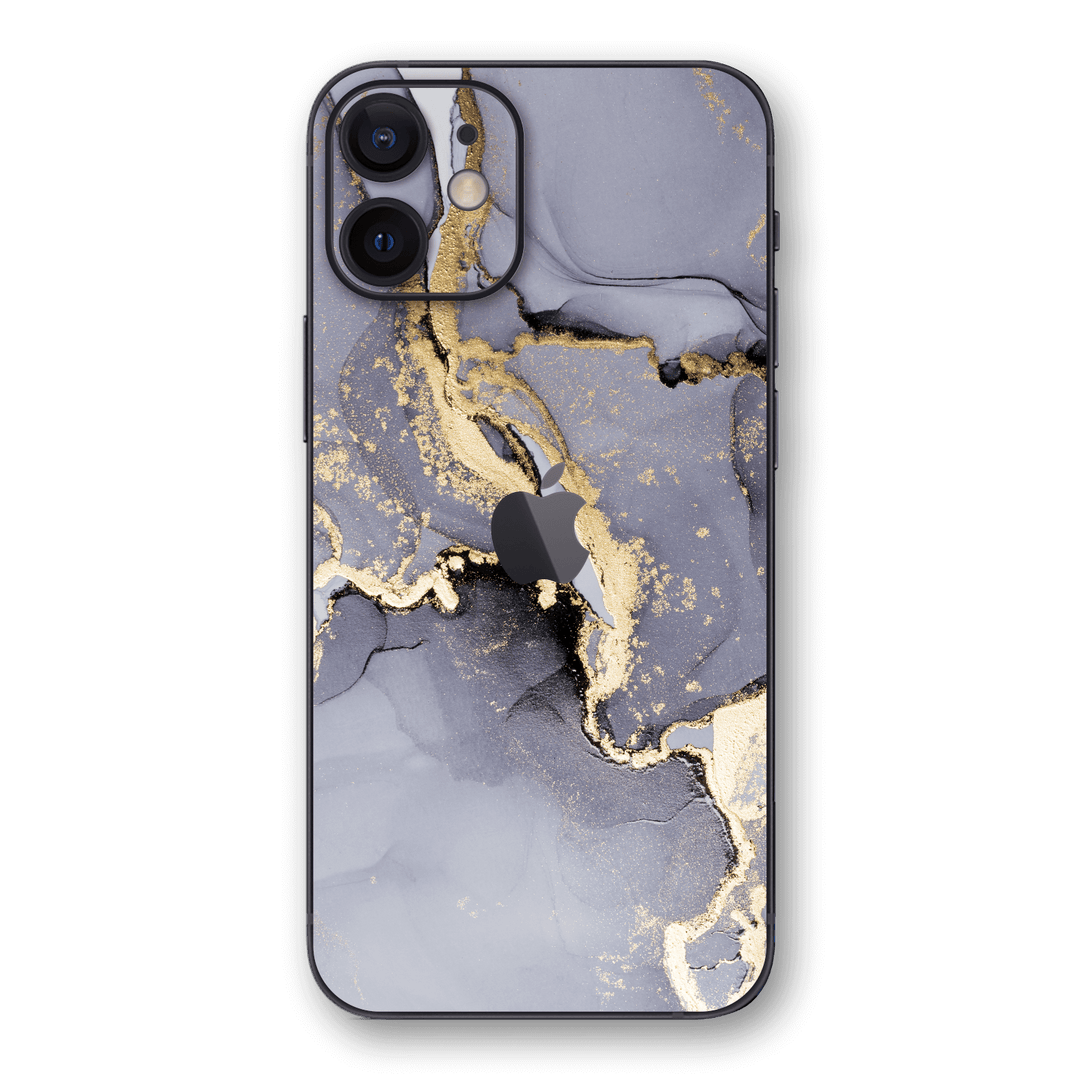 iPhone 12 mini SIGNATURE AGATE GEODE Pastel Grey-Gold Skin, Wrap, Decal, Protector, Cover by EasySkinz | EasySkinz.com