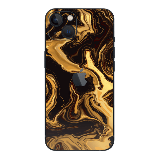 iPhone 13 mini Print Printed Custom Signature AGATE GEODE Melted Gold Skin Wrap Sticker Decal Cover Protector by EasySkinz