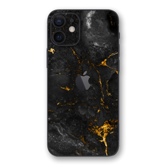 iPhone 12 SIGNATURE Black-Gold MARBLE Skin - Premium Protective Skin Wrap Sticker Decal Cover by QSKINZ | Qskinz.com