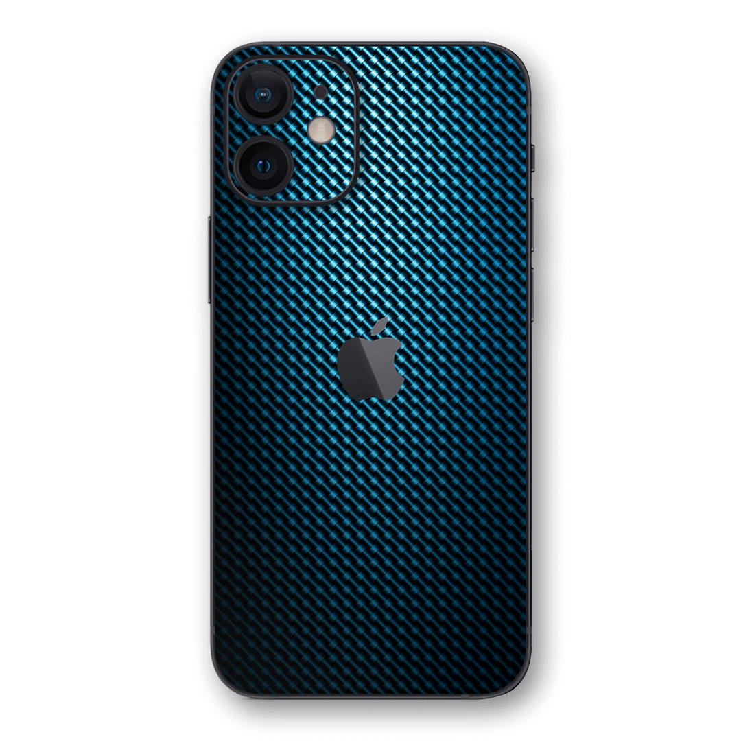 iPhone 12 SIGNATURE HydroCarbon BLUE Grid Skin - Premium Protective Skin Wrap Sticker Decal Cover by QSKINZ | Qskinz.com