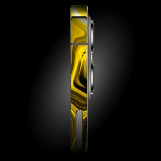iPhone 13 SIGNATURE AGATE GEODE Yellow and Black Mixture Skin - Premium Protective Skin Wrap Sticker Decal Cover by QSKINZ | Qskinz.com