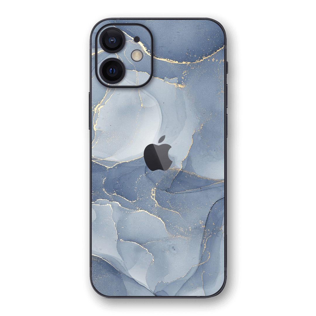 iPhone 12 SIGNATURE AGATE GEODE Steel Blue-Gold Skin - Premium Protective Skin Wrap Sticker Decal Cover by QSKINZ | Qskinz.com
