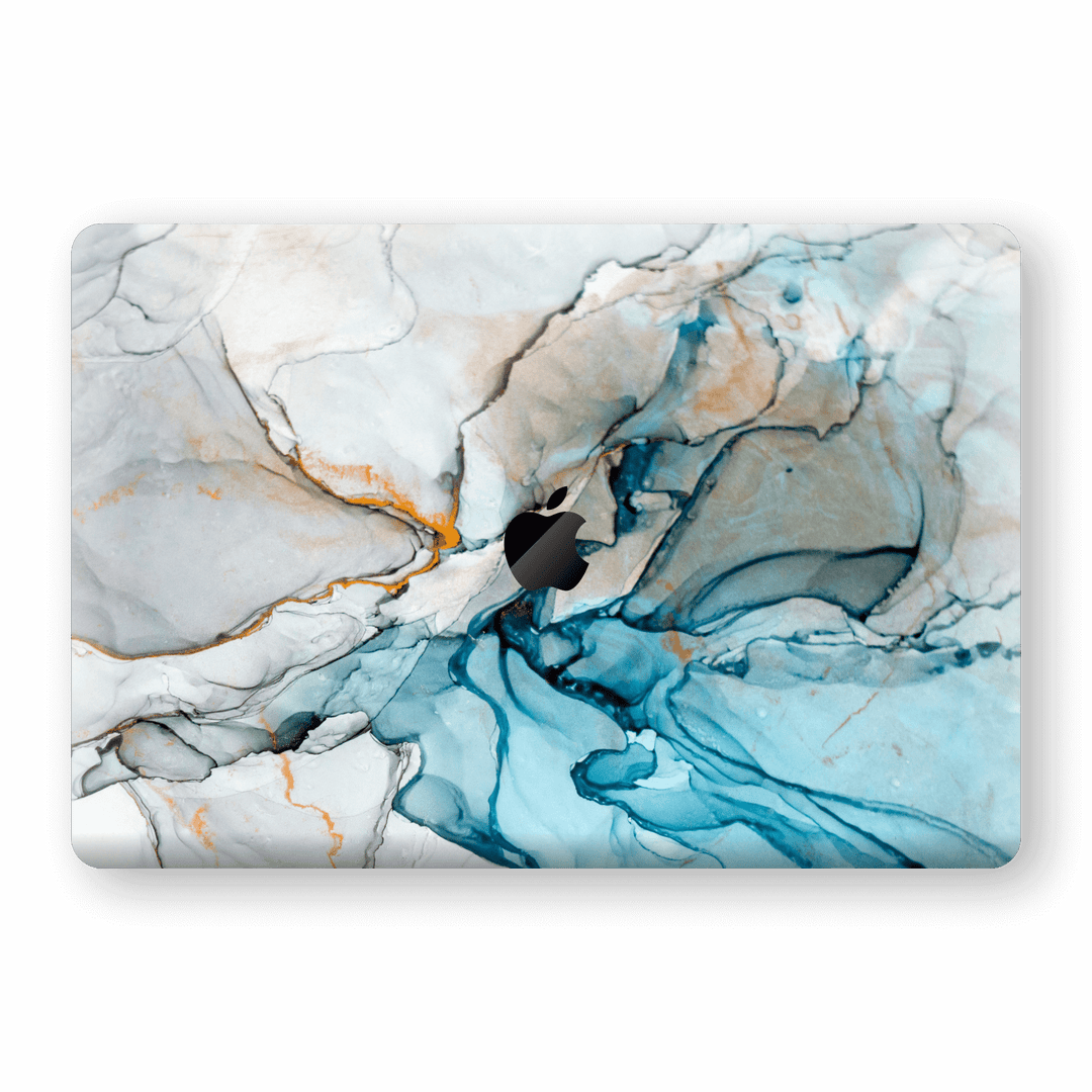 MacBook Air 13" (2020) Print Custom Signature Marble TURQUOISE Skin Wrap Decal by EasySkinz - Design 2