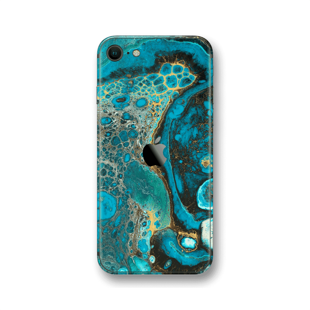 iPhone SE (2020) SIGNATURE Marbleised REEF Skin, Wrap, Decal, Protector, Cover by EasySkinz | EasySkinz.com