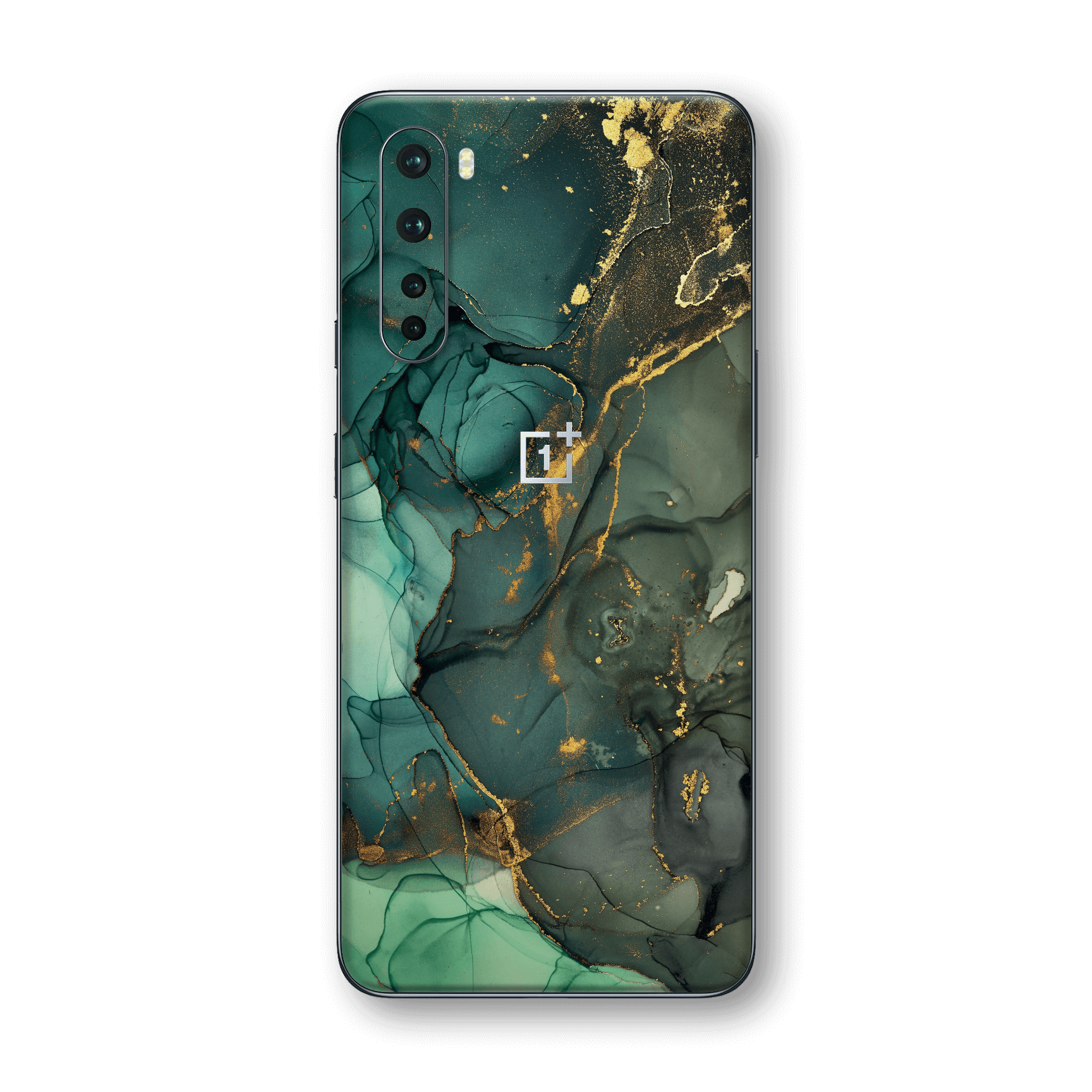 OnePlus Nord Print Printed Custom SIGNATURE AGATE GEODE Royal Green-Gold Skin Wrap Sticker Decal Cover Protector by EasySkinz
