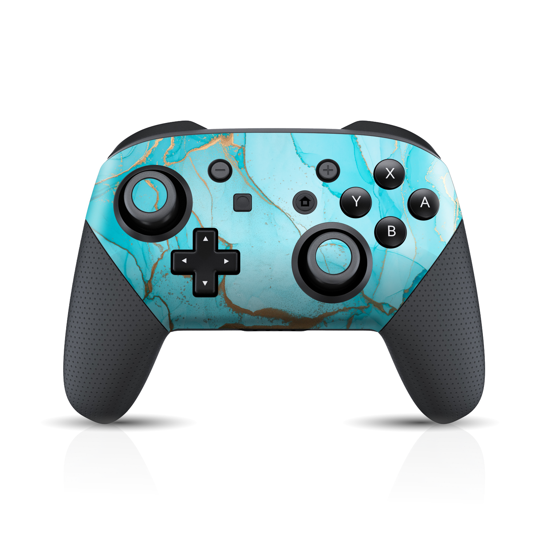 Nintendo Switch Pro CONTROLLER SIGNATURE AGATE GEODE Aqua Skin