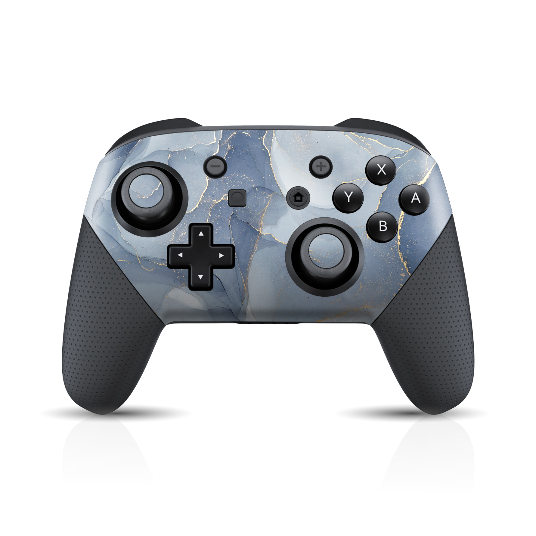 Nintendo Switch Pro CONTROLLER SIGNATURE AGATE GEODE Blue-Gold Skin