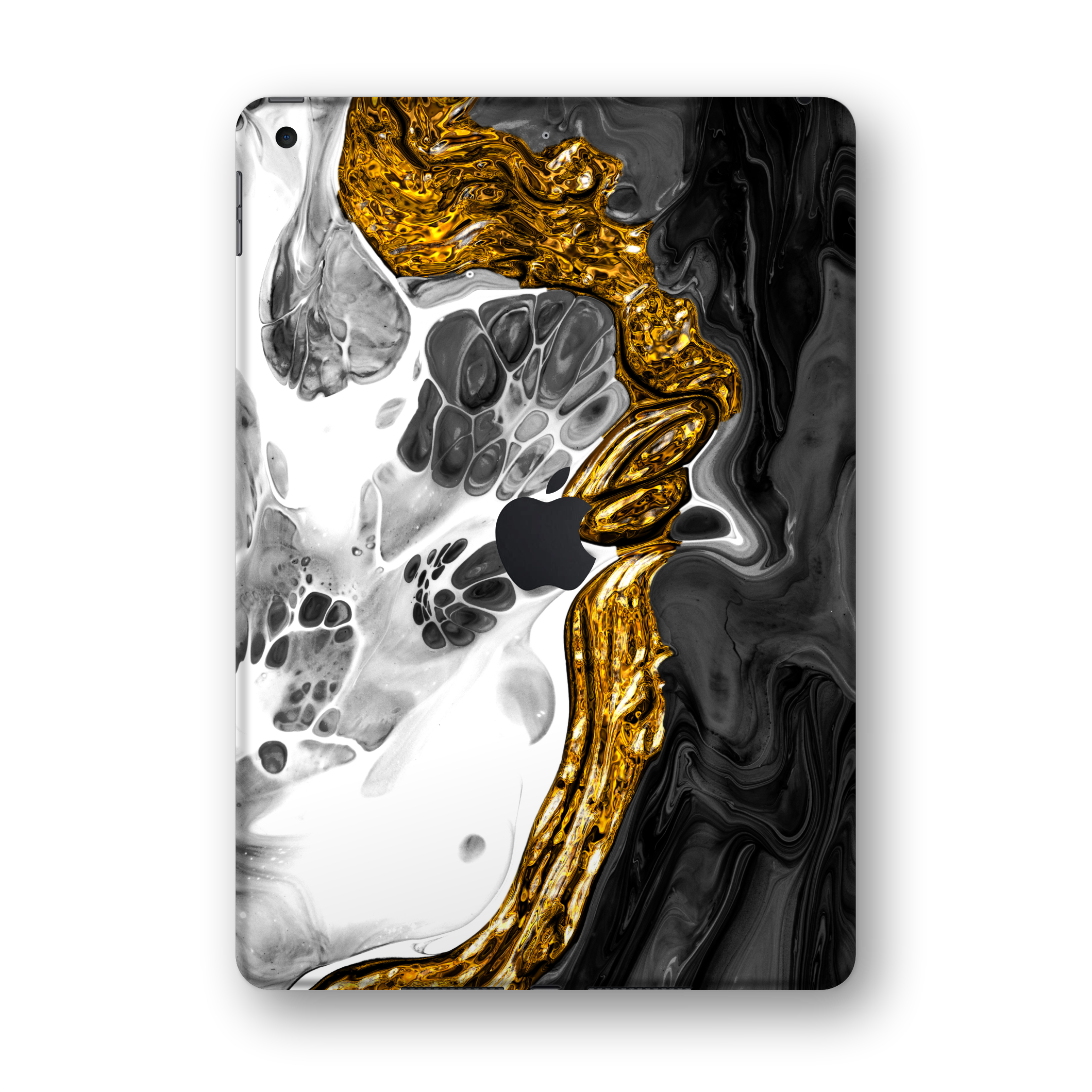QSKINZ Abstract Melted Gold iPad 10.2" Skin (7th Gen)
